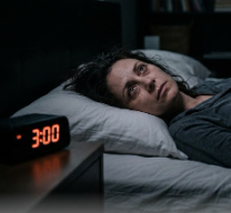 Woman lying awake at 3am unable to sleep